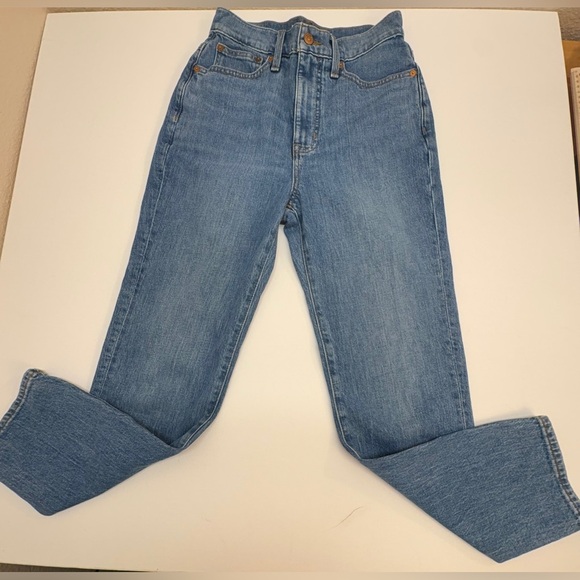 Madewell The Momjean High Rise Tapered Leg Jeans Sz 25 - Picture 2 of 9